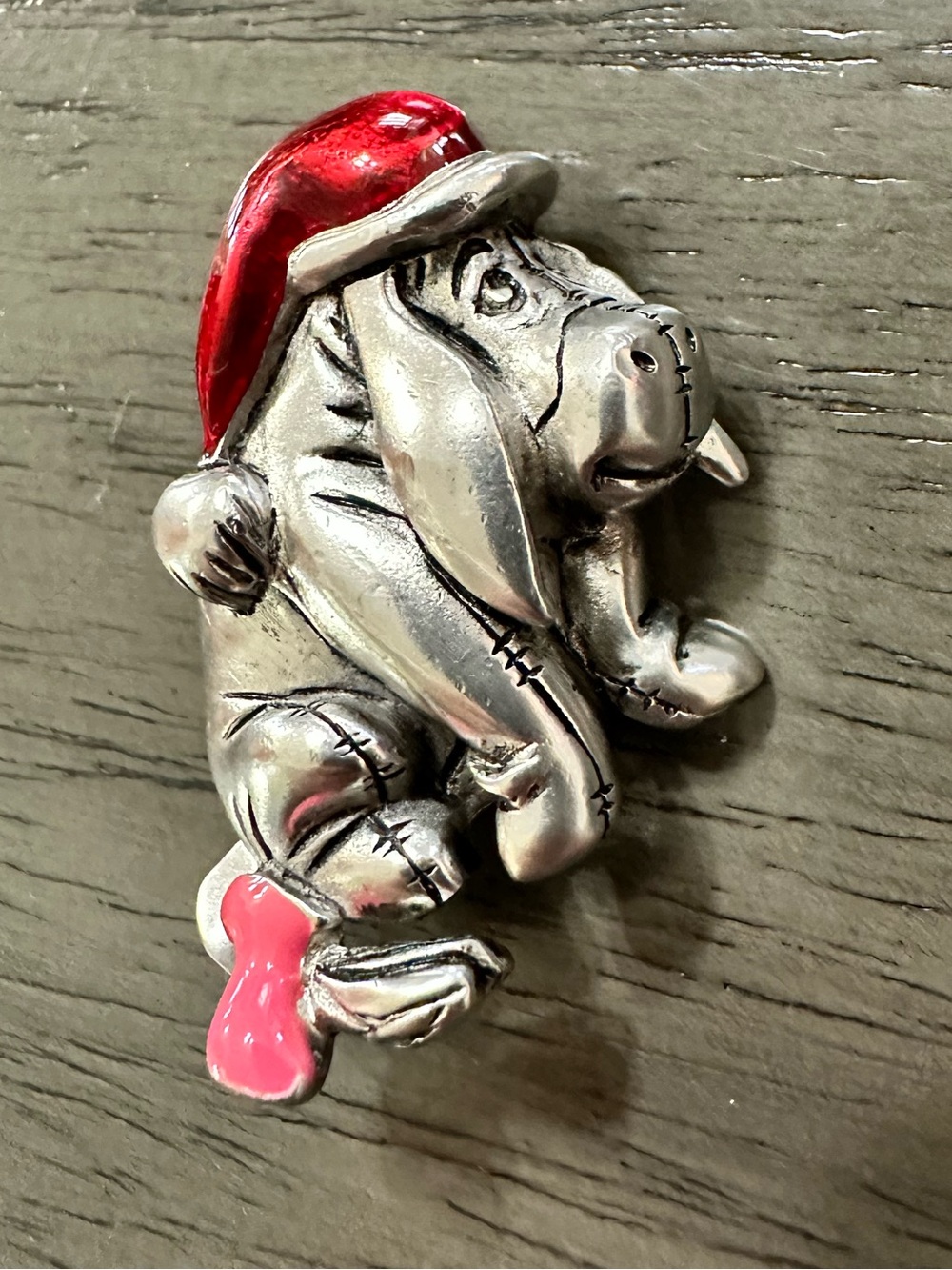 Vintage Disney Eeyore Christmas Brooch